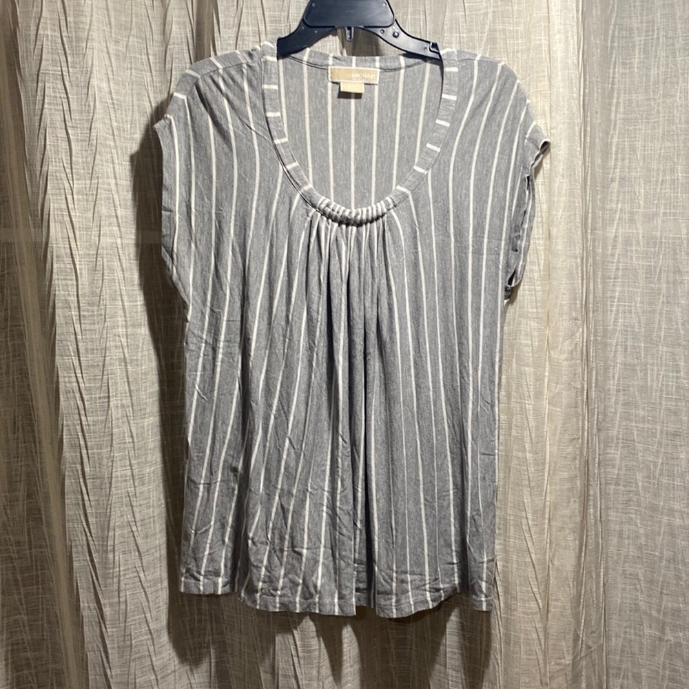 Gray and white striped MK Womens shirt